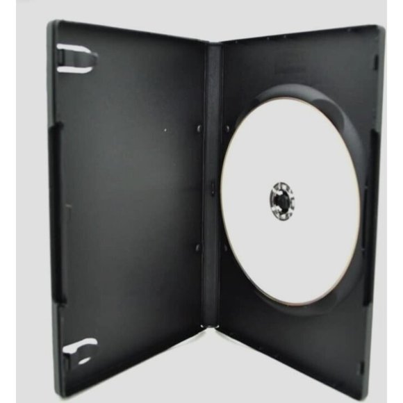 Progo 50 Pack Standard Black Single CD DVD Cases 14MM Movie Music Case Storage - Picture 2 of 9